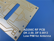 전자 레인지와 RF PCB는 2.50의 유전체 상수 (DK)와 로저스 20 밀리리터 30 밀리리터 60 밀리리터 AD250C 안테나 소재를 토대로 했습니다