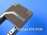 HASL 양면 31mil 0.8mm 두께의 DiClad 870 PCB 마이크로파 PCB 솔더 없음 Maks 실크스크린 없음