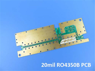 고주파 PCB 로저스 20 밀리리터 0.508 밀리미터 RO4350B PCB 두배는 분배기를 위한 RF PCB를 측면을 댔습니다