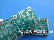 2층 25밀리 RO3210 PCB 세라믹으로 채워진 PTFE 가 엮인 유리섬유로 강화 0.76mm 몰입 금