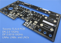 타코닉 TLX-9 고주파 PCB 62mil 1.575mm 믹서, 스플리터, 필터 및 컴바이너용 몰입 은
