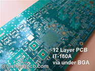 12-레이어 BGA PCB, HDI PCB 눈이 멀을 통해 다층 피씨비, 고밀도 상호접속 PCB를 통해 묻혀를 통해와 그것의 기능