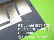 로저스 이중 레이어 고주파 PCB는 RT / 듀로이드 5870이 무선 송수신기를 위한 침지 금으로 라미네이트한 로저스 20 밀리리터를 계속 만들었습니다