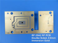 극단적 저손실 전력 증폭기를 위한 침지 금을 코팅하는 RF-35A2 RF PCB 20 밀리리터 양면 배밀도 디스켓 고주파 회로판