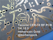 침수 금이 있는 CER-10 RF 인쇄 회로 기판 2층 CER-10 62mil 1.58mm PCB