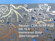 침수 금이 있는 CER-10 RF 인쇄 회로 기판 2층 CER-10 62mil 1.58mm PCB