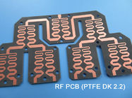 연결기를 위한 DK2.2 이중 레이어 값이 싼 RF PTFE PCB 위의 PTFE 고주파 PCB