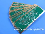 4 밀리리터 RO4350B와 0.3 밀리미터 FR-4 위의 하이브리드 PCB 로저스 RO4350B와  높은 Tg FR-4 4-레이어 1.0 밀리미터 혼합된 PCB