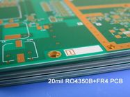 하이브리드 PCB 6-레이어가 20 밀리리터 0.508 밀리미터 RO4350B와 FR-4에 PCB를 섞은 고주파는 눈멀게 합니다