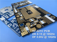 Taconic RF-60TC 고주파 PCB DK6.15 침지 금, 주석, HASL 및 OSP로 10mil, 20mil, 30mil 및 60mil 코팅