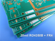 하이브리드 PCB | 혼합 소재 4 층 PCB는 블라인드로 20 밀리리터 RO4350B + FR4를 계속 만들었습니다