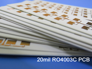 로저스 4003 20 밀리리터 0.508 밀리미터 전자 레인지 PCB RO4003C 고주파 PCB 두배는 RF PCB를 측면을 댔습니다