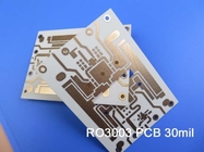 DK3.0 DF 0.001과 RO3003 고주파 프린터 배선 기판 2-레이어 로저스 3003 30 밀리리터 0.762 밀리미터 PCB를 성교합니다