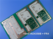 하이브리드 RF 회로판 5 층 고주파 PCB는 10 밀리리터 RO4350B와 FR-4를 토대로 했습니다