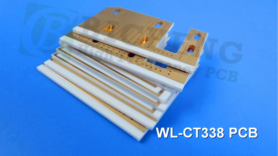 WL-CT 고 주파수 PCB 부착 280°C 이상 높은 TG 값 부착 2면 1.6mm WL-CT338 PCB 침수 금 코팅