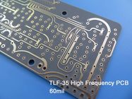 타코닉 RF PCB는 믹서, 필터와 연결기 기타 등등을 위한 침지 금으로 TLF-35 60 밀리리터 1.524 밀리미터에 했습니다.