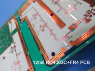 고주파 혼합체 PCB 4 층 혼합된 PCB 보드 부리트는 계속 12 밀리리터 RO4003C와 FR-4를 성교합니다