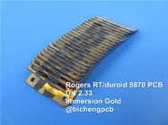 밀리미터파 적용성을 위한 로저스 RT / 듀로이드 5870 20 밀리리터 0.508 밀리미터 고주파 PCB 두배이 시에드 RF PCB