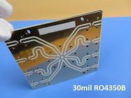 라이n스를 위한 고주파 PCB 로저스 30 밀리리터 0.762 밀리미터 RO4350B PCB 양면 배밀도 디스켓 RF 회로판