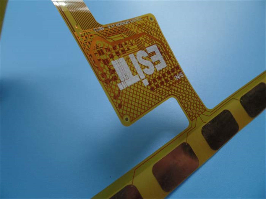 양면 유연한 PCB 0.15mm 두께의 폴리이미드 PCB 노란색 Coverlay FPC PCB
