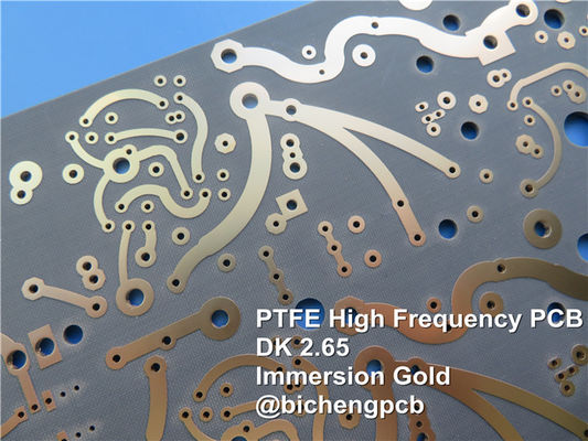 3개 온스 구리-피복 침지 금과 PTFE 고주파 PCB 1.5 밀리미터 DK 2.65 PTFE RF 회로판
