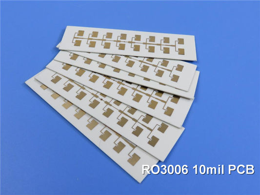 로저스 RO3006 고주파 인쇄 회로 기판 2층 로저스 3006 10mil PCB DK6.15 DF 0.002 RF 마이크로웨이브 금 PCB